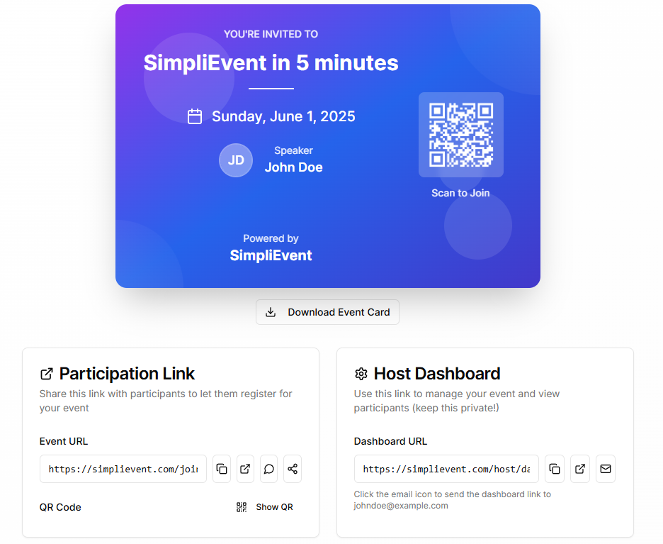 Get & Share Your Links Screenshot